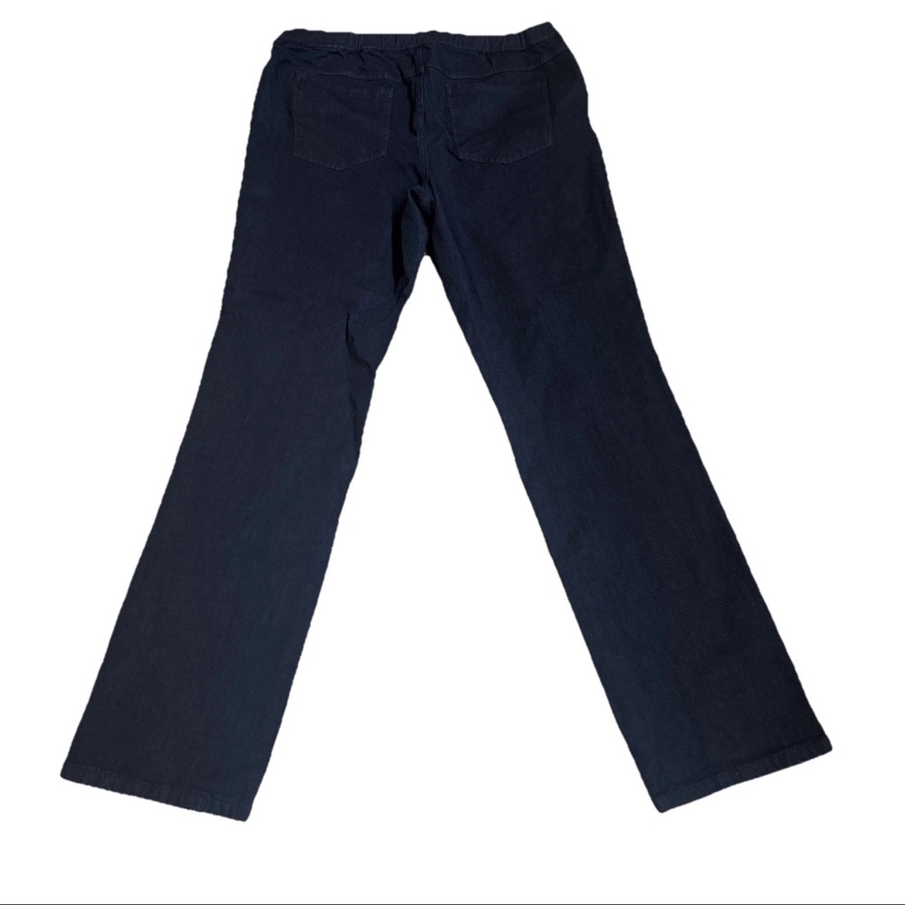 Isaac Mizrahi Live! Reg True Denim Dark Navy Pull On Pattern Trouser Pants 16T - Picture 3 of 15